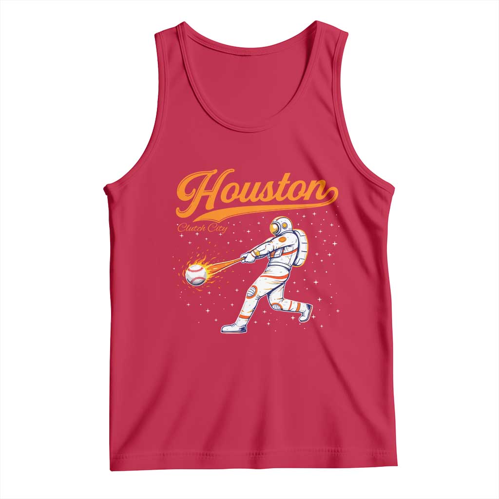 Houston Clutch City Tank Top Astronaut Baseball Player In Space
