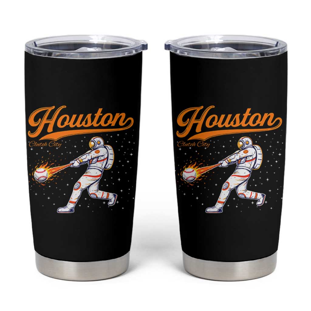 Houston Clutch City Tumbler Cup Astronaut Baseball Player In Space
