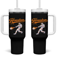 Houston Clutch City Tumbler With Handle Astronaut Baseball Player In Space