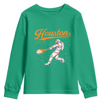 Houston Clutch City Youth Sweatshirt Astronaut Baseball Player In Space