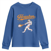 Houston Clutch City Youth Sweatshirt Astronaut Baseball Player In Space