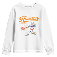 Houston Clutch City Youth Sweatshirt Astronaut Baseball Player In Space