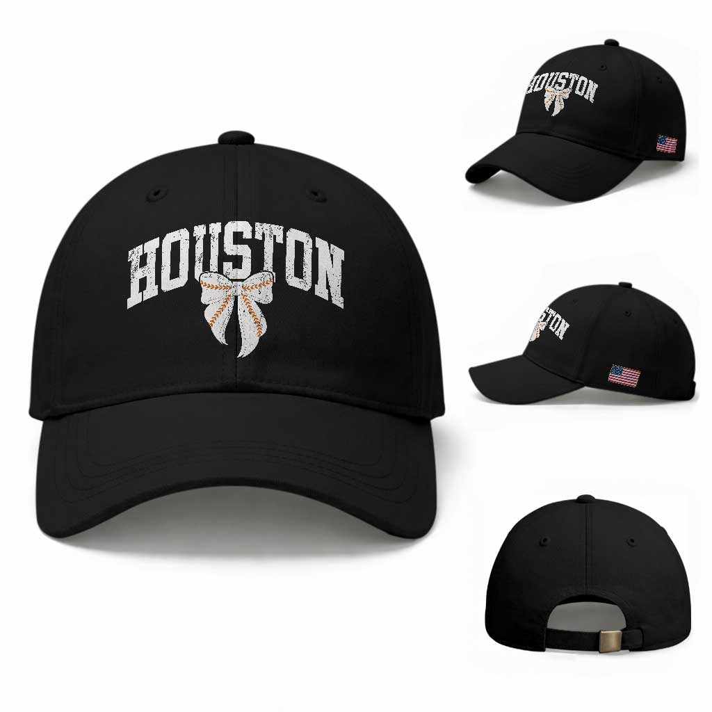 Retro Houston Baseball Cap Baseball Coquette Bow Varsity Vintage Sports 80s 90s