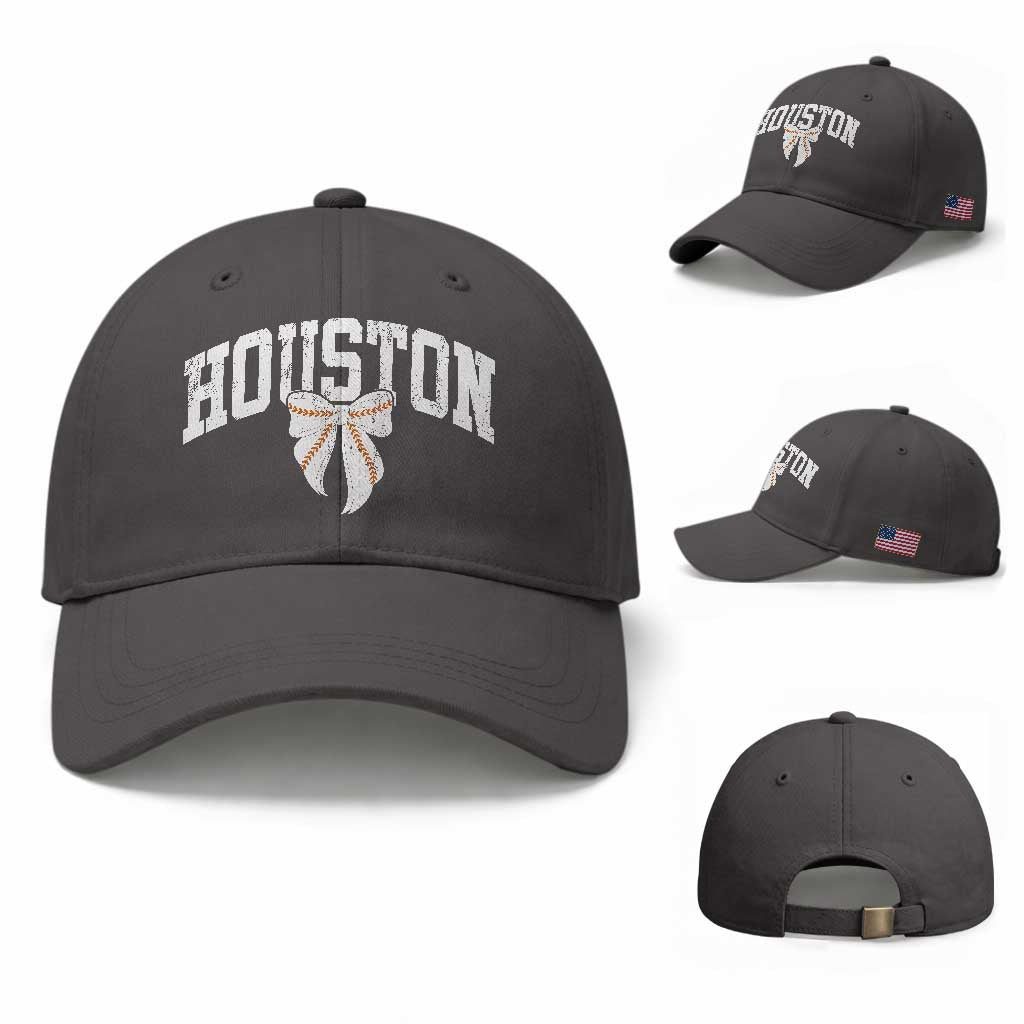 Retro Houston Baseball Cap Baseball Coquette Bow Varsity Vintage Sports 80s 90s