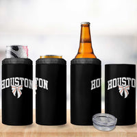 Retro Houston 4 in 1 Can Cooler Tumbler Baseball Coquette Bow Varsity Vintage Sports 80s 90s