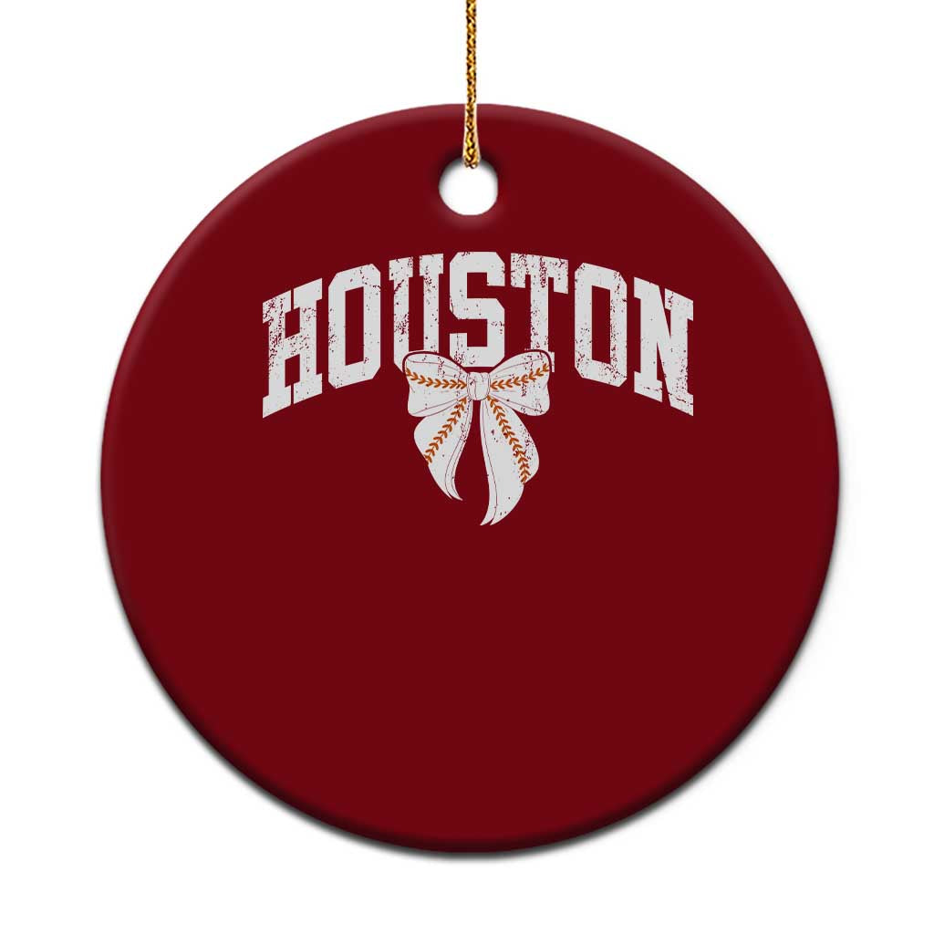 Retro Houston Ceramic Ornament Baseball Coquette Bow Varsity Vintage Sports 80s 90s