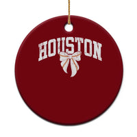 Retro Houston Ceramic Ornament Baseball Coquette Bow Varsity Vintage Sports 80s 90s
