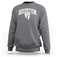 Retro Houston Sweatshirt Baseball Coquette Bow Varsity Vintage Sports 80s 90s