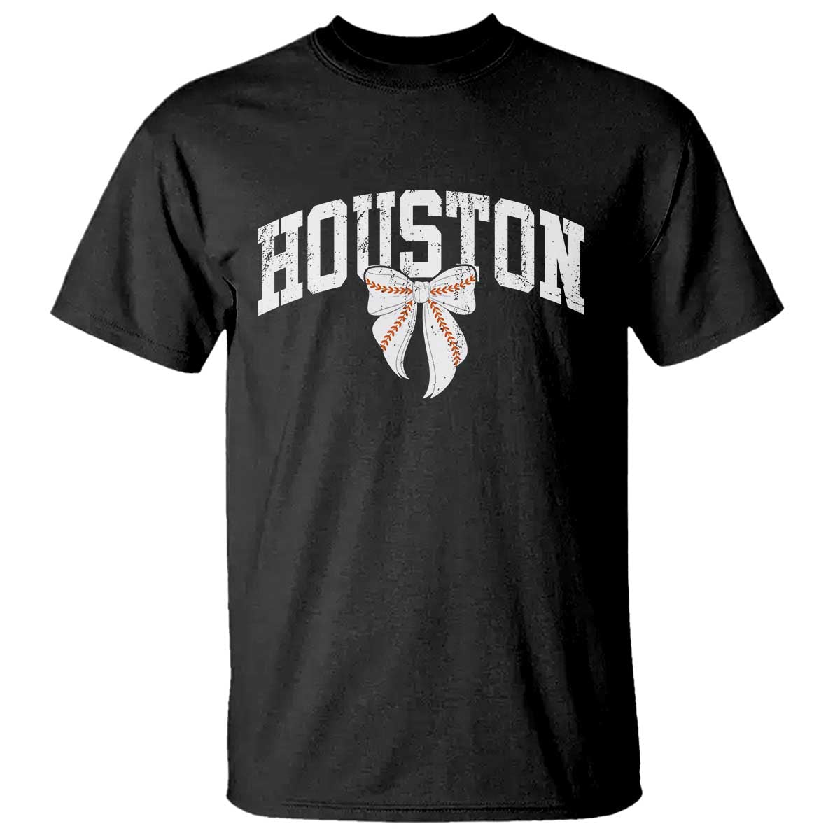 Retro Houston T Shirt Baseball Coquette Bow Varsity Vintage Sports 80s 90s