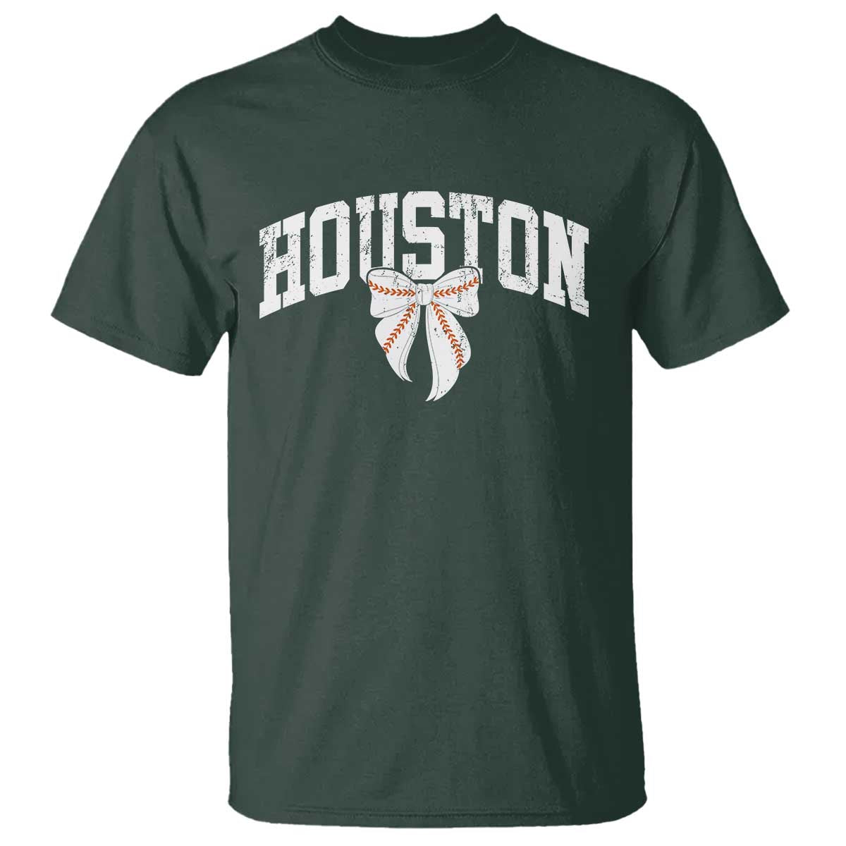 Retro Houston T Shirt Baseball Coquette Bow Varsity Vintage Sports 80s 90s