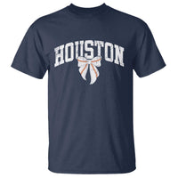 Retro Houston T Shirt Baseball Coquette Bow Varsity Vintage Sports 80s 90s