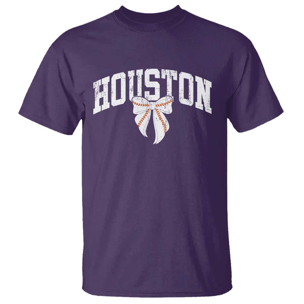 Retro Houston T Shirt Baseball Coquette Bow Varsity Vintage Sports 80s 90s