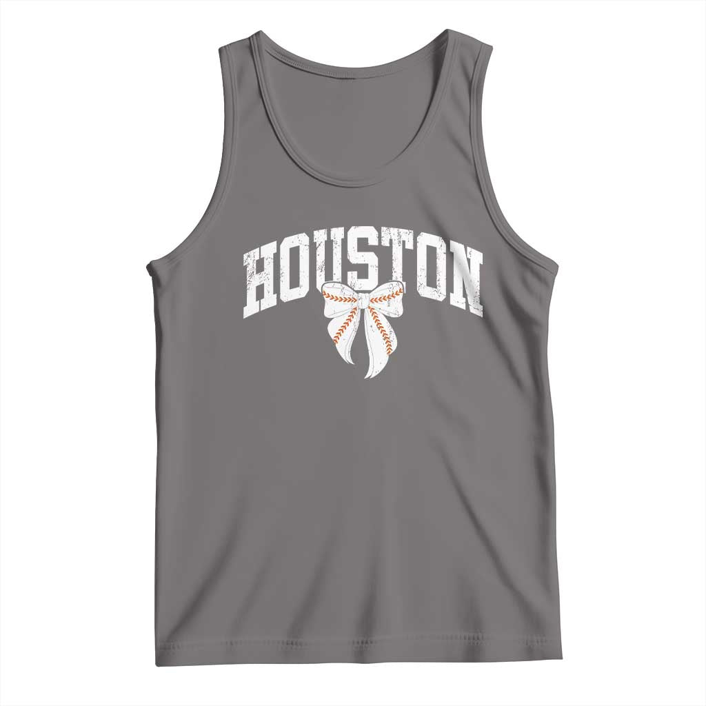 Retro Houston Tank Top Baseball Coquette Bow Varsity Vintage Sports 80s 90s