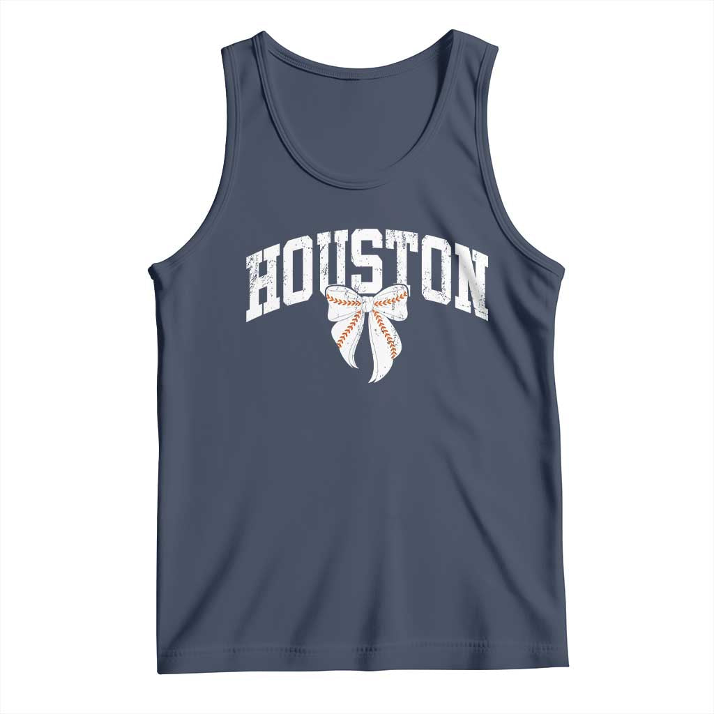 Retro Houston Tank Top Baseball Coquette Bow Varsity Vintage Sports 80s 90s