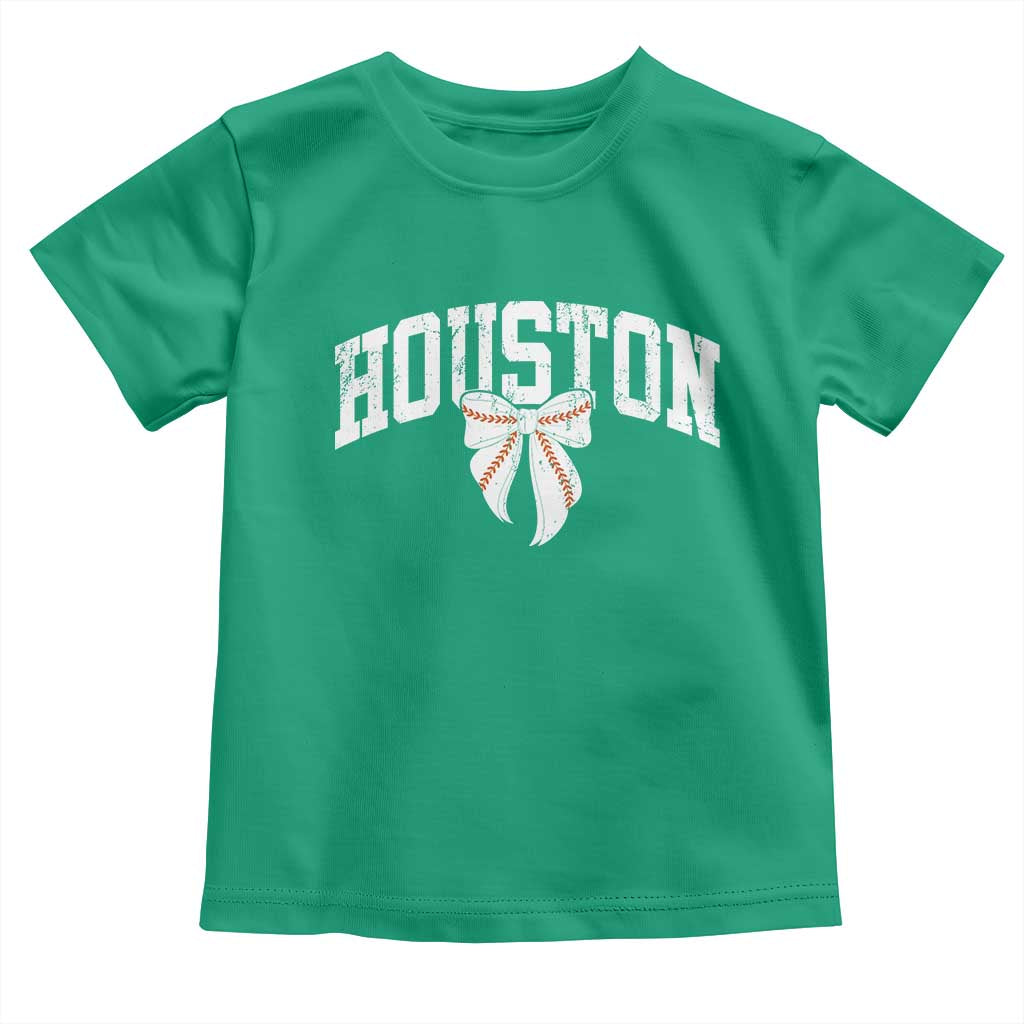 Retro Houston Toddler T Shirt Baseball Coquette Bow Varsity Vintage Sports 80s 90s