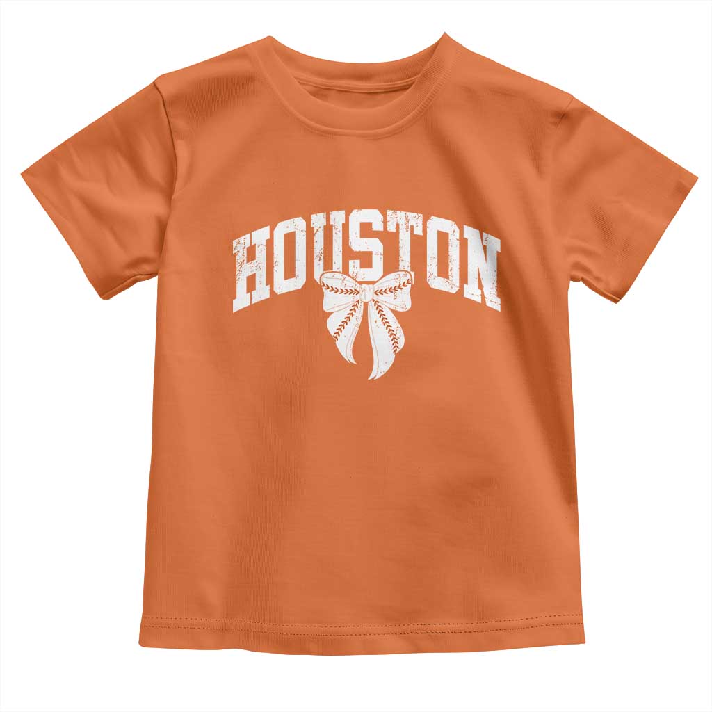 Retro Houston Toddler T Shirt Baseball Coquette Bow Varsity Vintage Sports 80s 90s