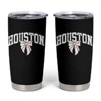Retro Houston Tumbler Cup Baseball Coquette Bow Varsity Vintage Sports 80s 90s
