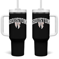 Retro Houston Tumbler With Handle Baseball Coquette Bow Varsity Vintage Sports 80s 90s