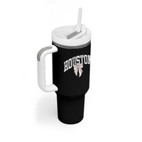Retro Houston Tumbler With Handle Baseball Coquette Bow Varsity Vintage Sports 80s 90s