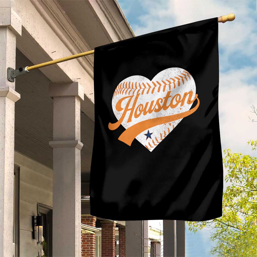 Houston Clutch City Garden Flag Baseball Heart Varsity Script Vintage Sports Fans