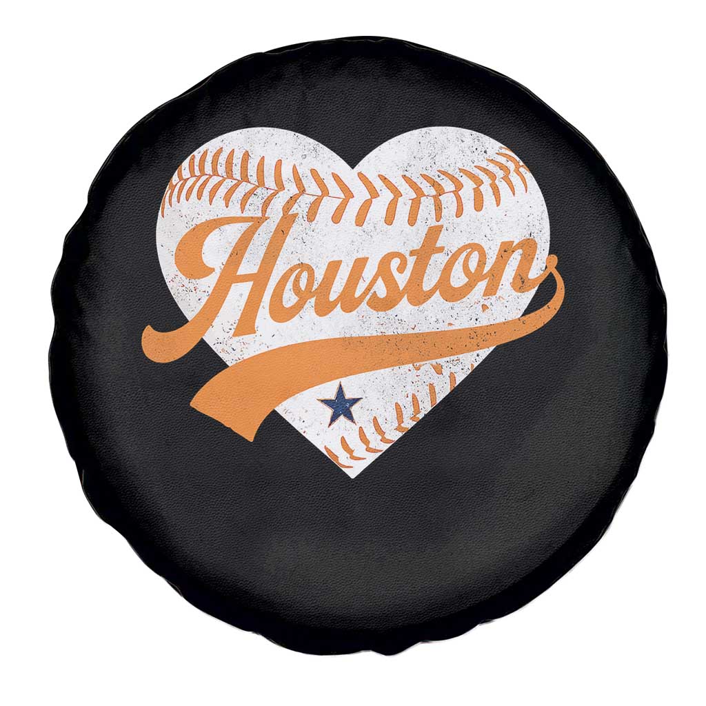 Houston Clutch City Spare Tire Cover Baseball Heart Varsity Script Vintage Sports Fans