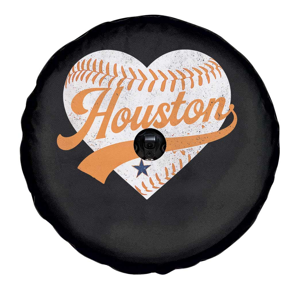 Houston Clutch City Spare Tire Cover Baseball Heart Varsity Script Vintage Sports Fans
