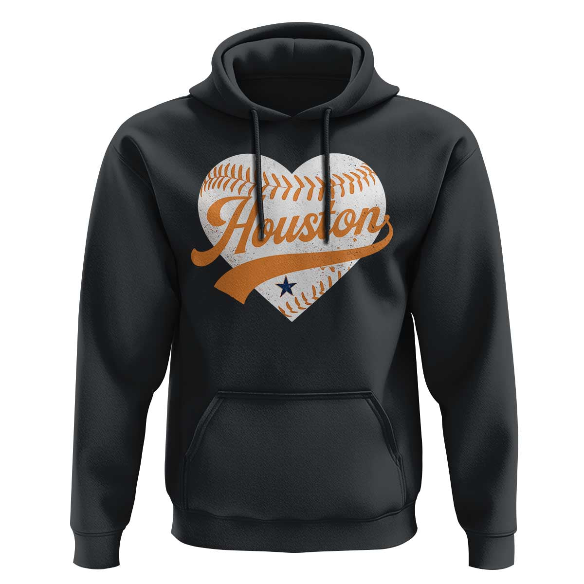 Houston Clutch City Hoodie Baseball Heart Varsity Script Vintage Sports Fans