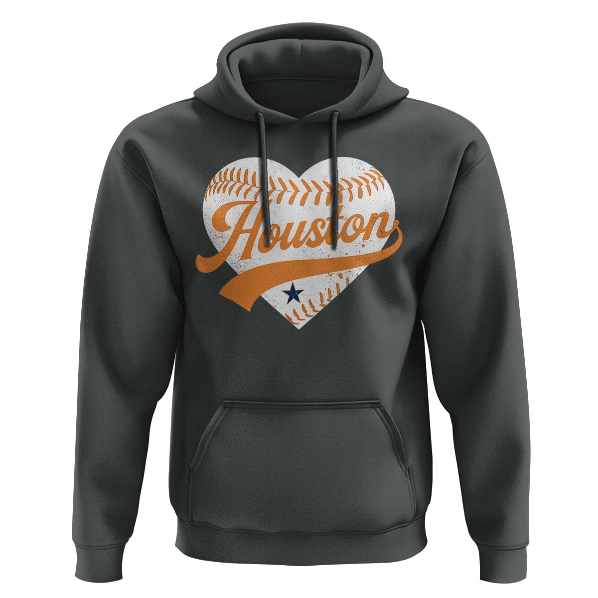 Houston Clutch City Hoodie Baseball Heart Varsity Script Vintage Sports Fans