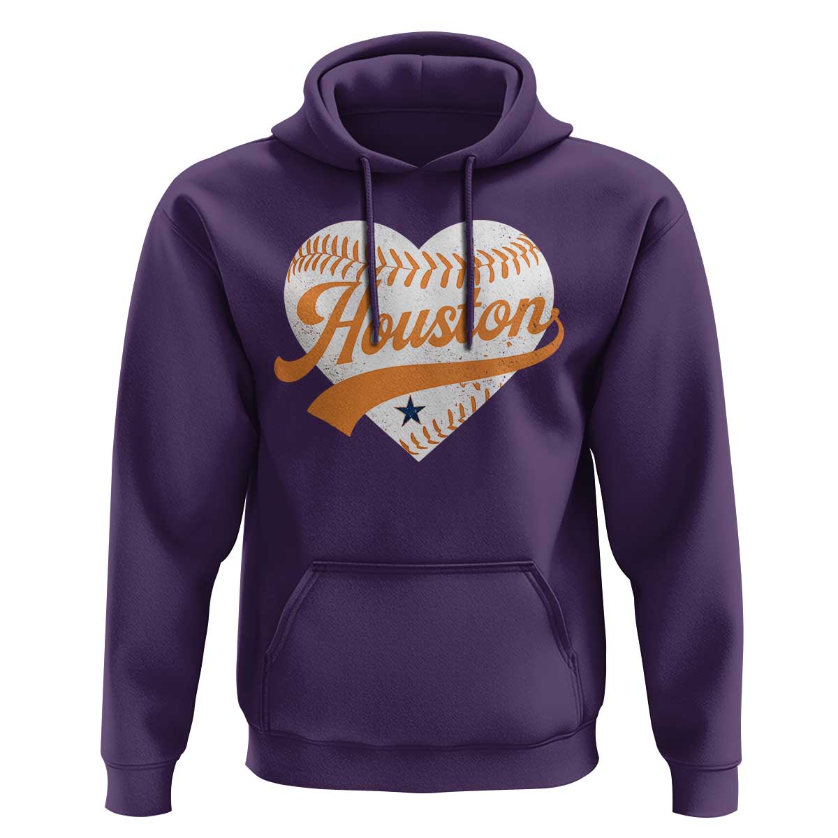 Houston Clutch City Hoodie Baseball Heart Varsity Script Vintage Sports Fans