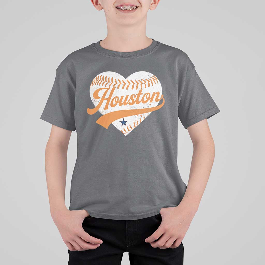 Houston Clutch City T Shirt For Kid Baseball Heart Varsity Script Vintage Sports Fans