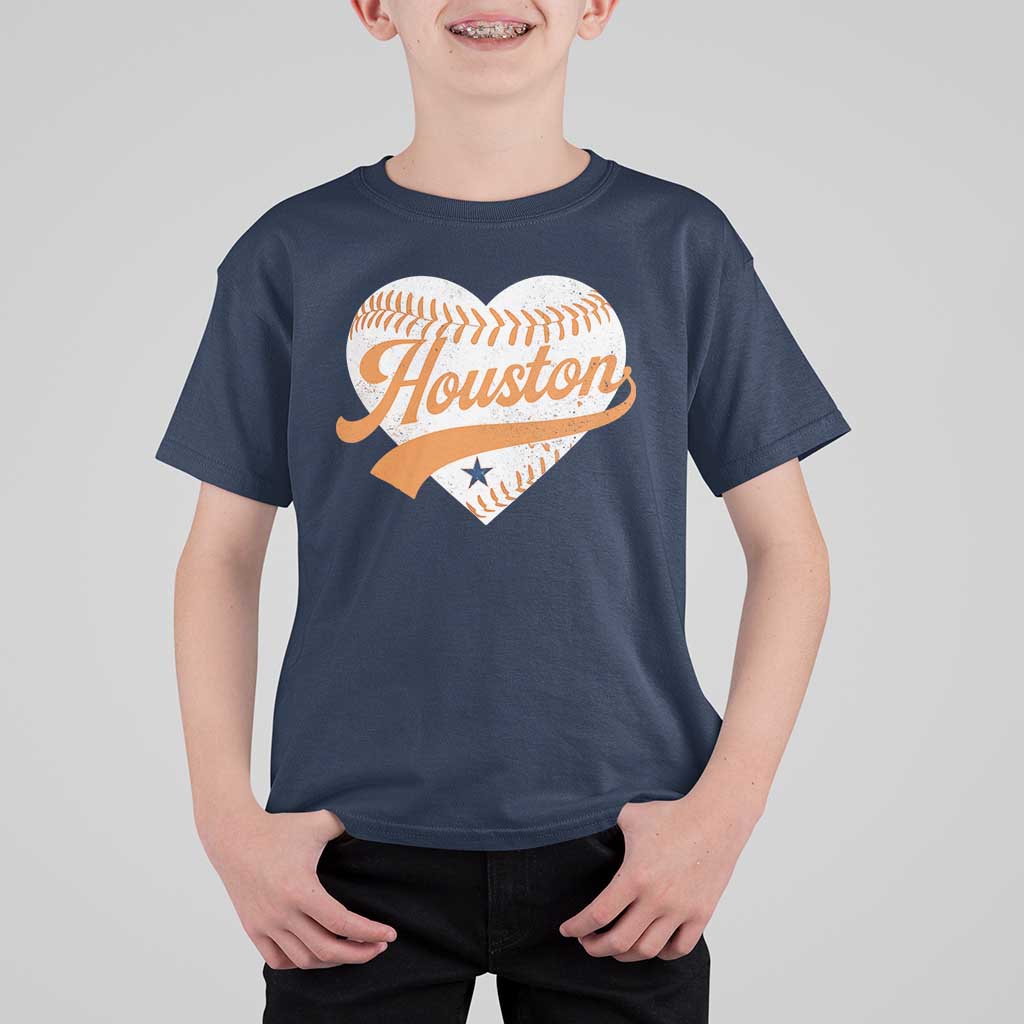 Houston Clutch City T Shirt For Kid Baseball Heart Varsity Script Vintage Sports Fans