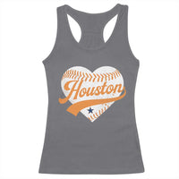 Houston Clutch City Racerback Tank Top Baseball Heart Varsity Script Vintage Sports Fans