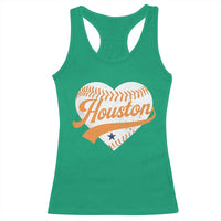 Houston Clutch City Racerback Tank Top Baseball Heart Varsity Script Vintage Sports Fans