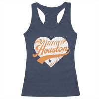 Houston Clutch City Racerback Tank Top Baseball Heart Varsity Script Vintage Sports Fans