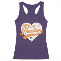 Houston Clutch City Racerback Tank Top Baseball Heart Varsity Script Vintage Sports Fans
