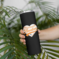 Houston Clutch City Skinny Tumbler Baseball Heart Varsity Script Vintage Sports Fans