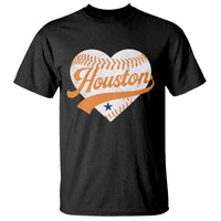 Houston Clutch City T Shirt Baseball Heart Varsity Script Vintage Sports Fans