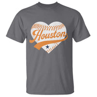 Houston Clutch City T Shirt Baseball Heart Varsity Script Vintage Sports Fans