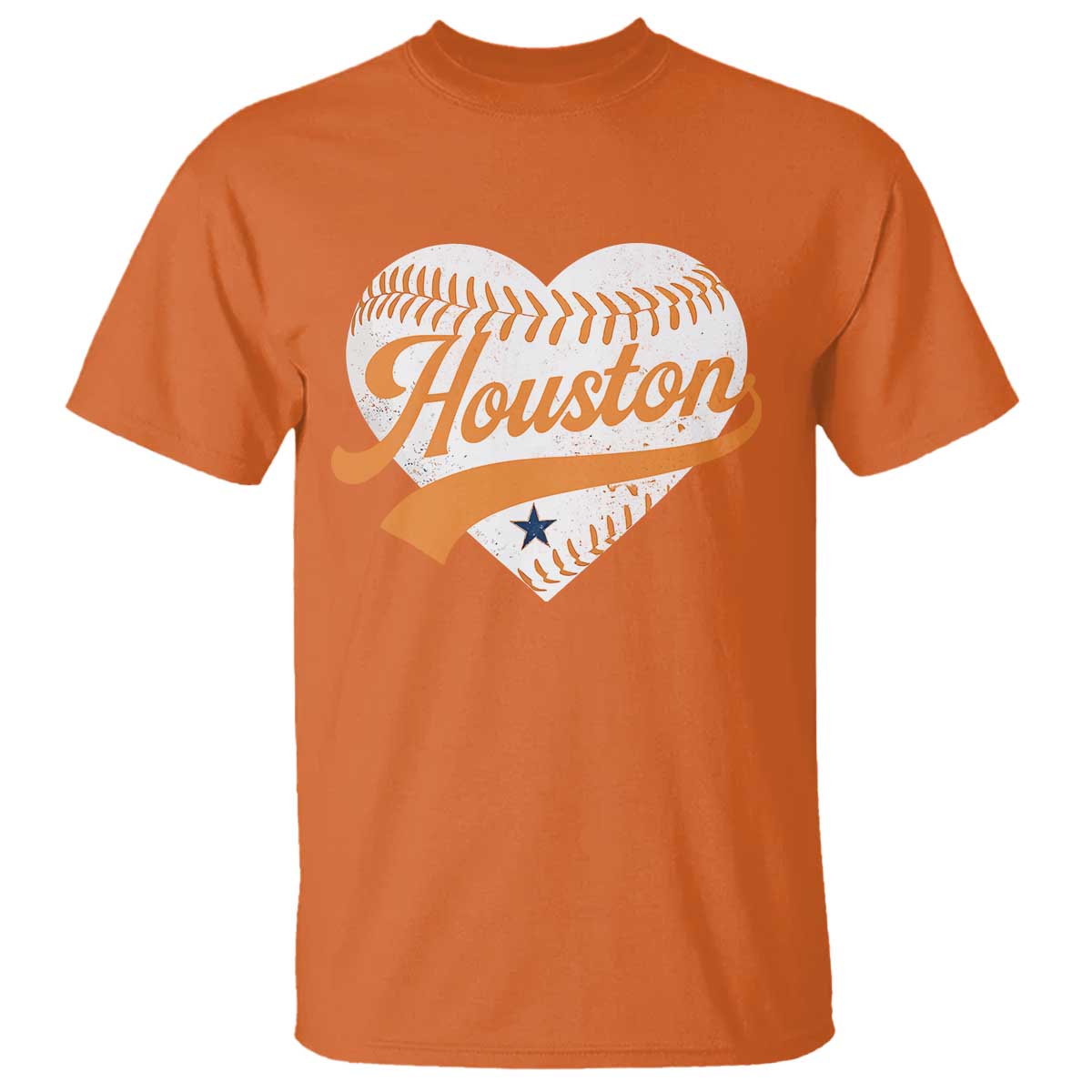 Houston Clutch City T Shirt Baseball Heart Varsity Script Vintage Sports Fans