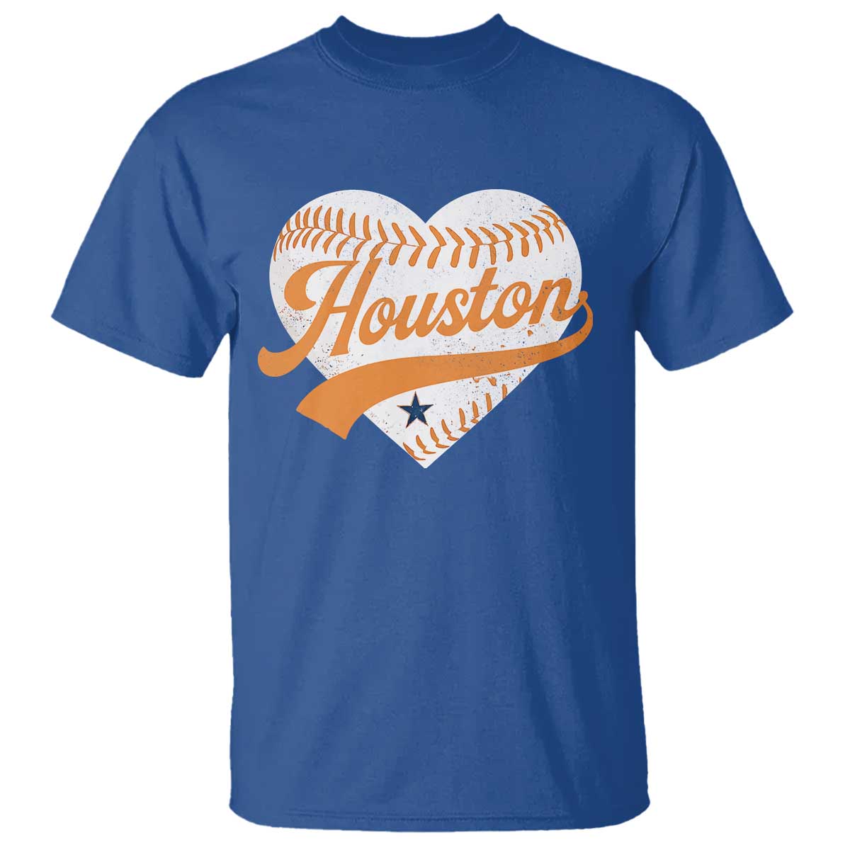 Houston Clutch City T Shirt Baseball Heart Varsity Script Vintage Sports Fans