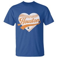 Houston Clutch City T Shirt Baseball Heart Varsity Script Vintage Sports Fans