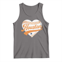 Houston Clutch City Tank Top Baseball Heart Varsity Script Vintage Sports Fans