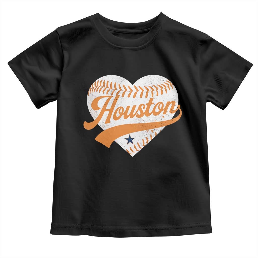 Houston Clutch City Toddler T Shirt Baseball Heart Varsity Script Vintage Sports Fans