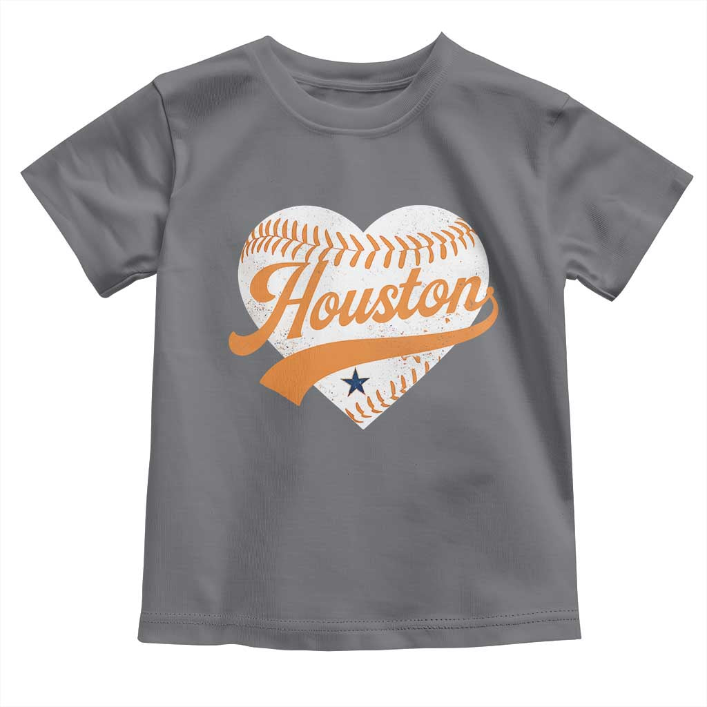 Houston Clutch City Toddler T Shirt Baseball Heart Varsity Script Vintage Sports Fans