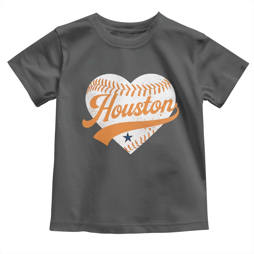 Houston Clutch City Toddler T Shirt Baseball Heart Varsity Script Vintage Sports Fans