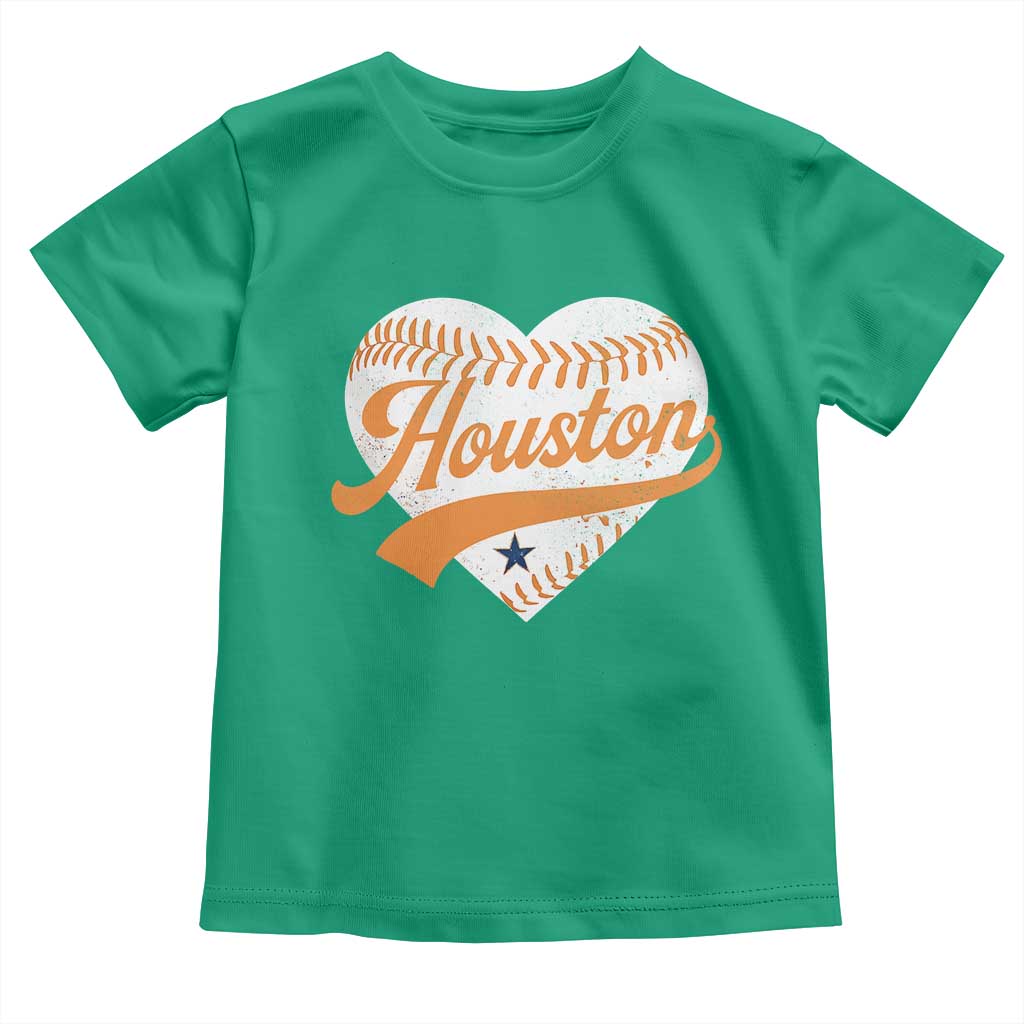 Houston Clutch City Toddler T Shirt Baseball Heart Varsity Script Vintage Sports Fans