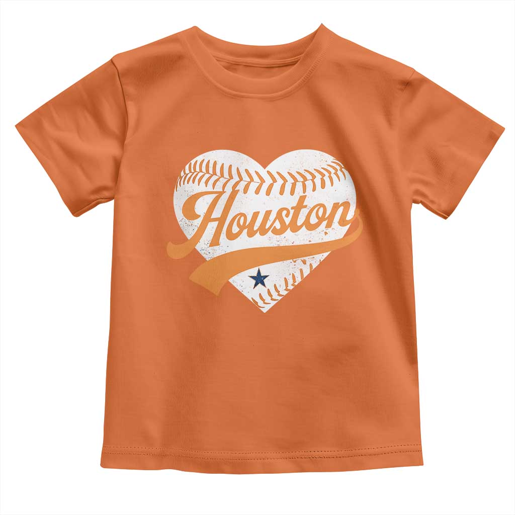 Houston Clutch City Toddler T Shirt Baseball Heart Varsity Script Vintage Sports Fans