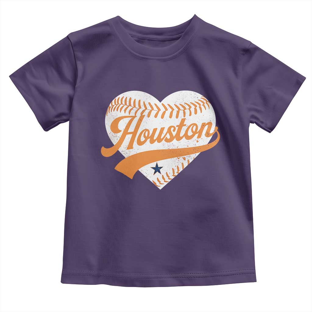 Houston Clutch City Toddler T Shirt Baseball Heart Varsity Script Vintage Sports Fans