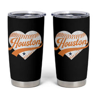 Houston Clutch City Tumbler Cup Baseball Heart Varsity Script Vintage Sports Fans