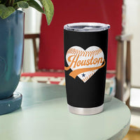 Houston Clutch City Tumbler Cup Baseball Heart Varsity Script Vintage Sports Fans